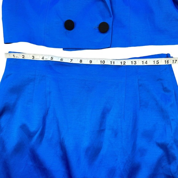 Mare Mare x Anthropologie Blazer Top & Mini Skirt Set Cobalt Blue size L NWT - Picture 4 of 13